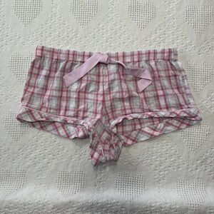 Victorias Secret Plaid Booty Short Pajamas (L)